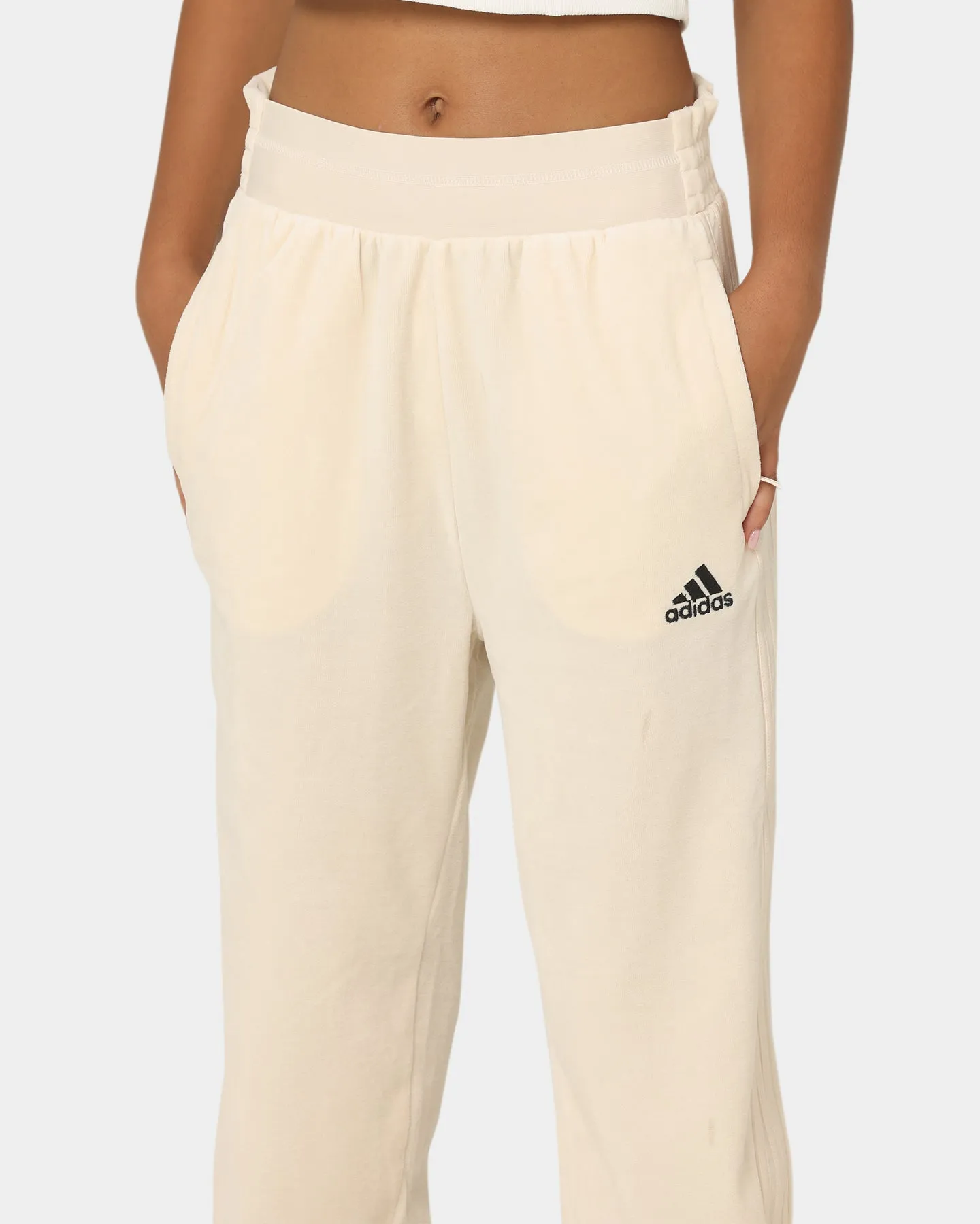 Adidas Women's Velour Pants Wonder White