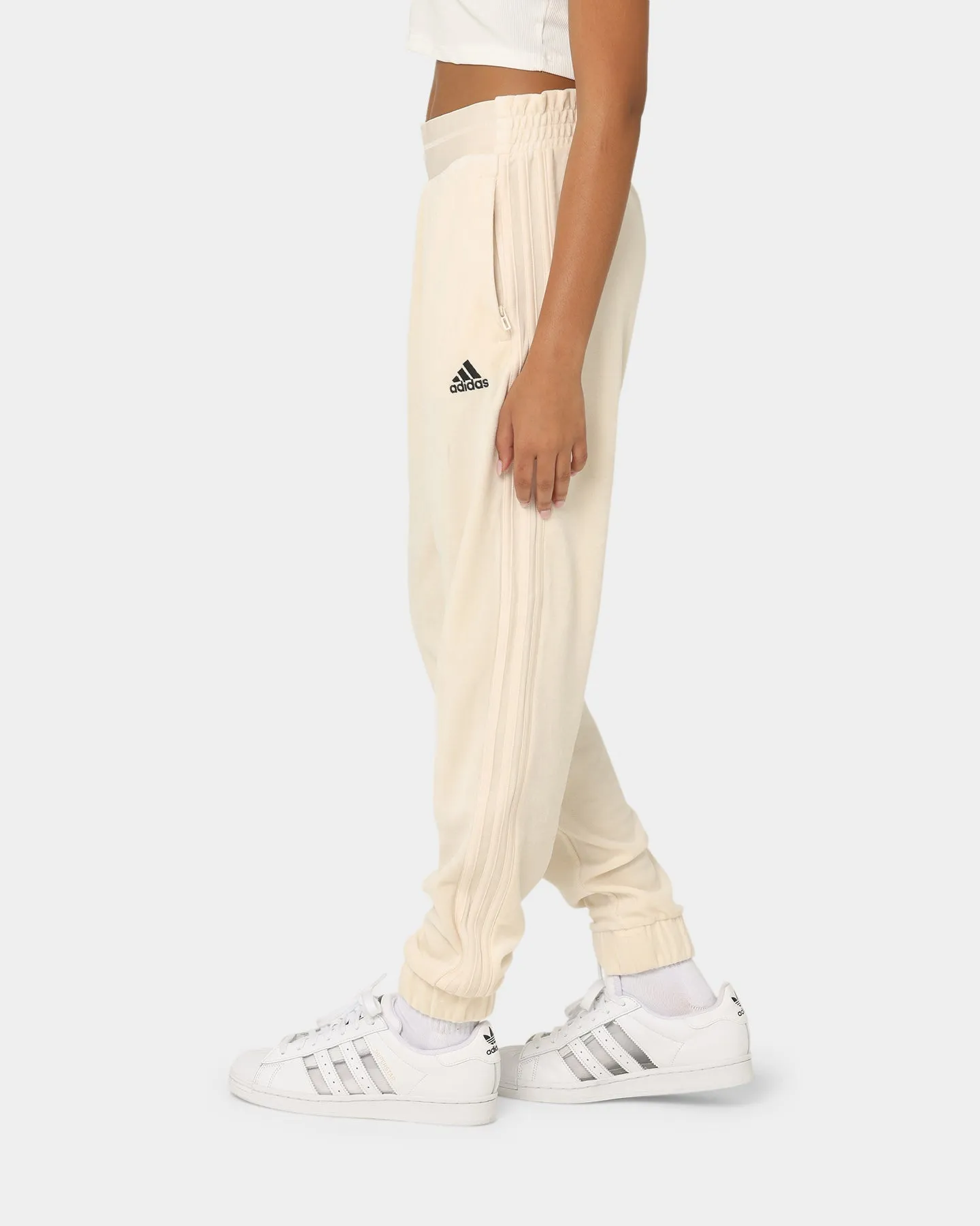 Adidas Women's Velour Pants Wonder White