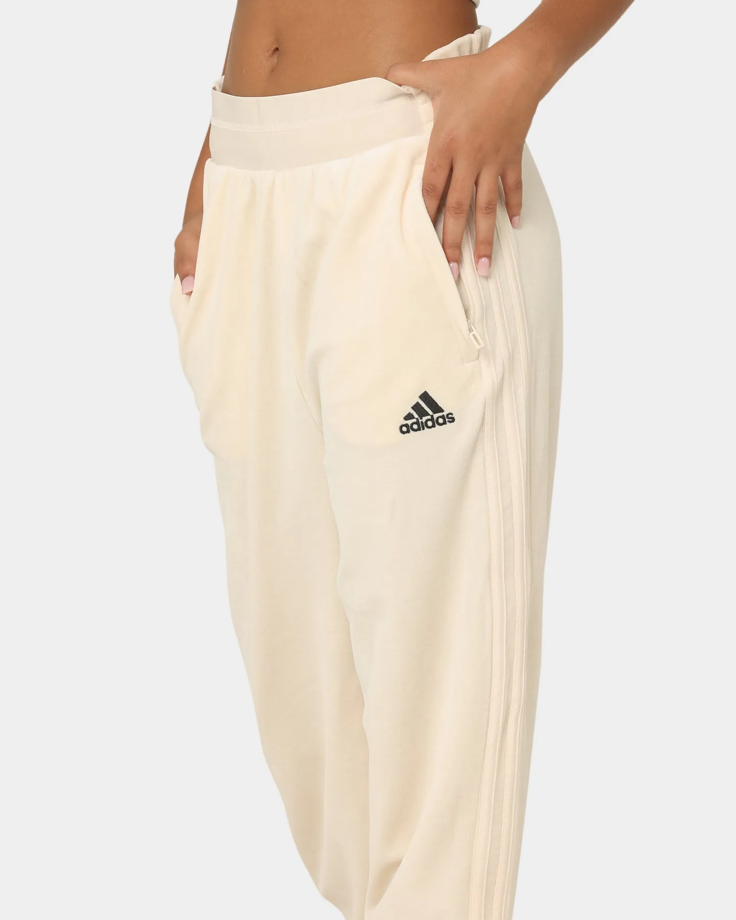 Adidas Women's Velour Pants Wonder White