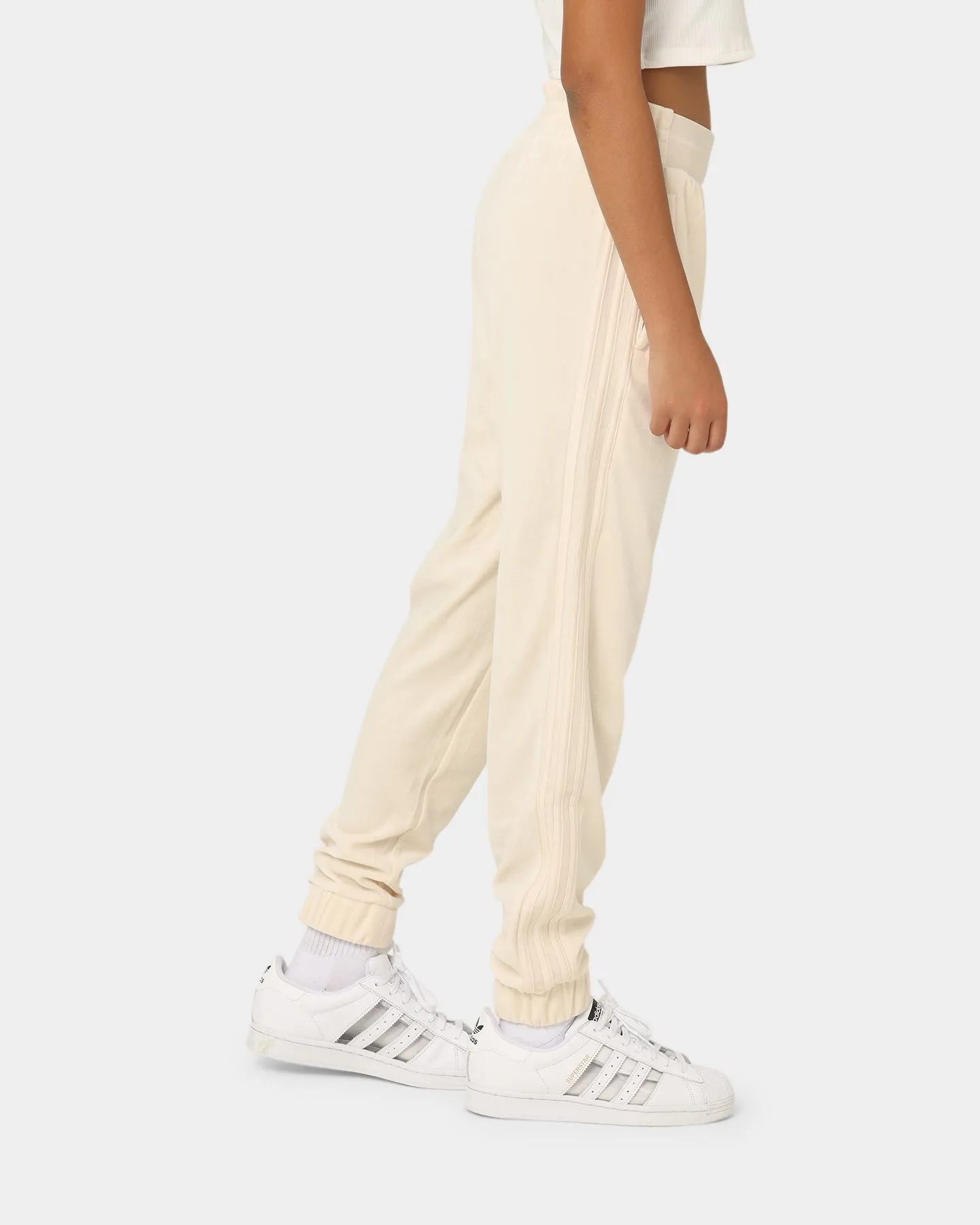 Adidas Women's Velour Pants Wonder White