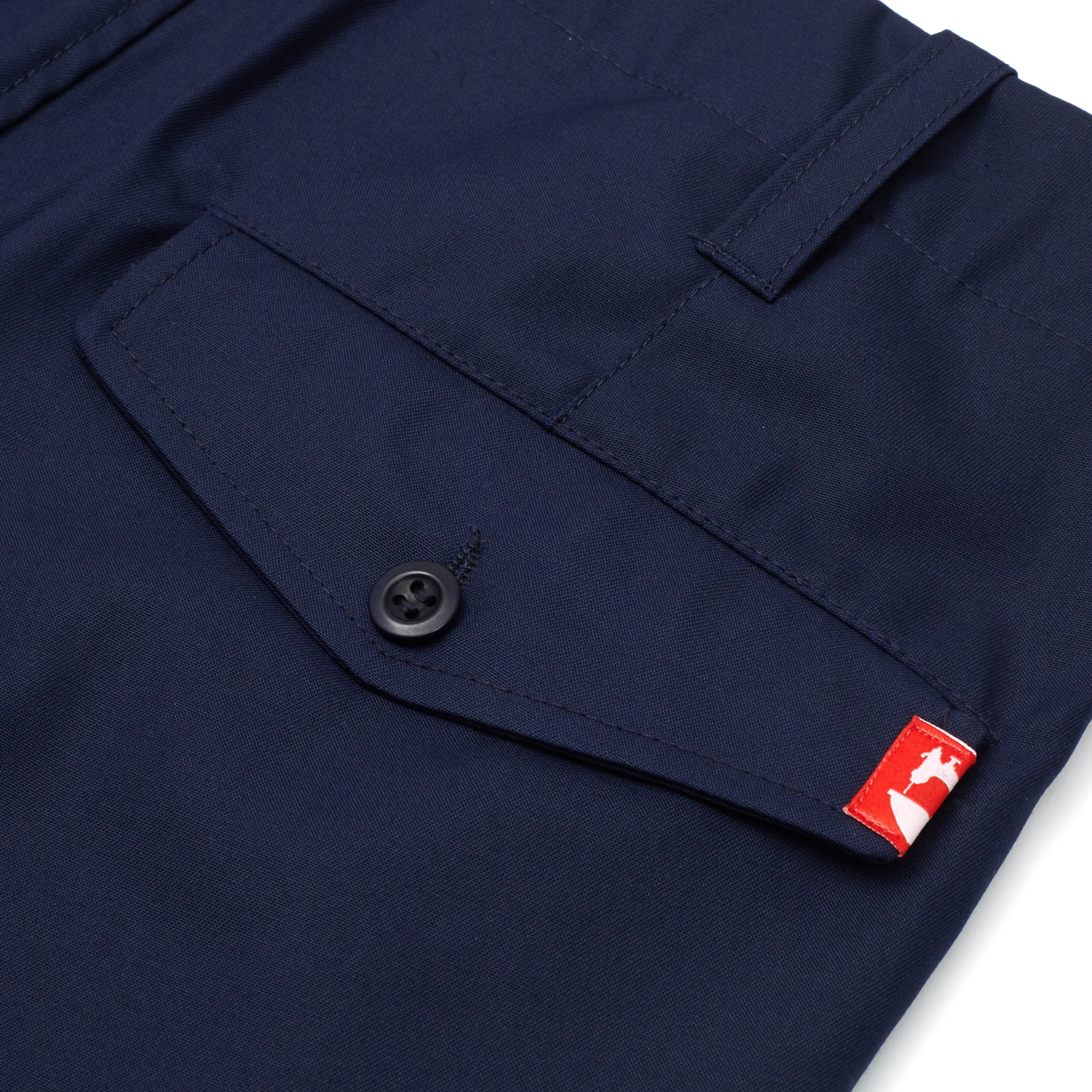 Badar 1 Dark Navy Cotton Twill Utility Trouser