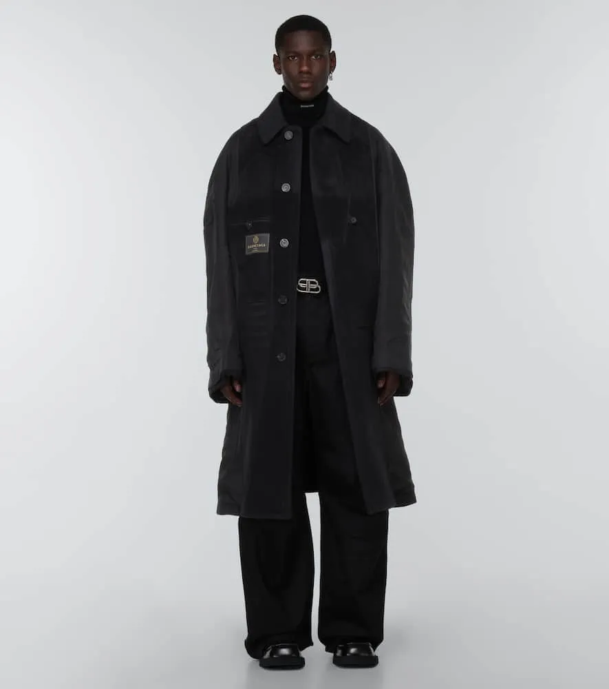 Balenciaga Wool-paneled technical jacket