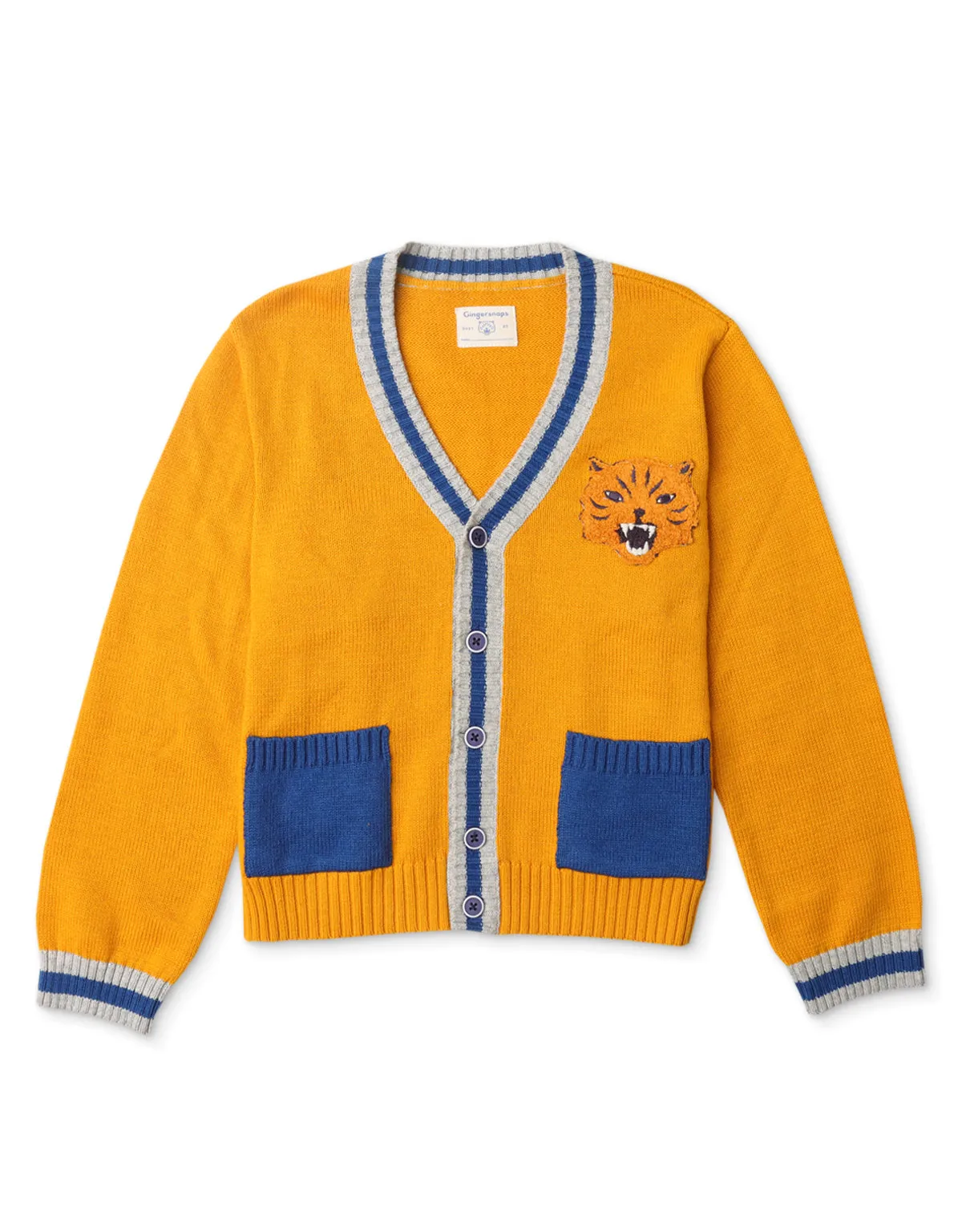 BOYS INTARSIA TIGER HEAD CARDIGAN