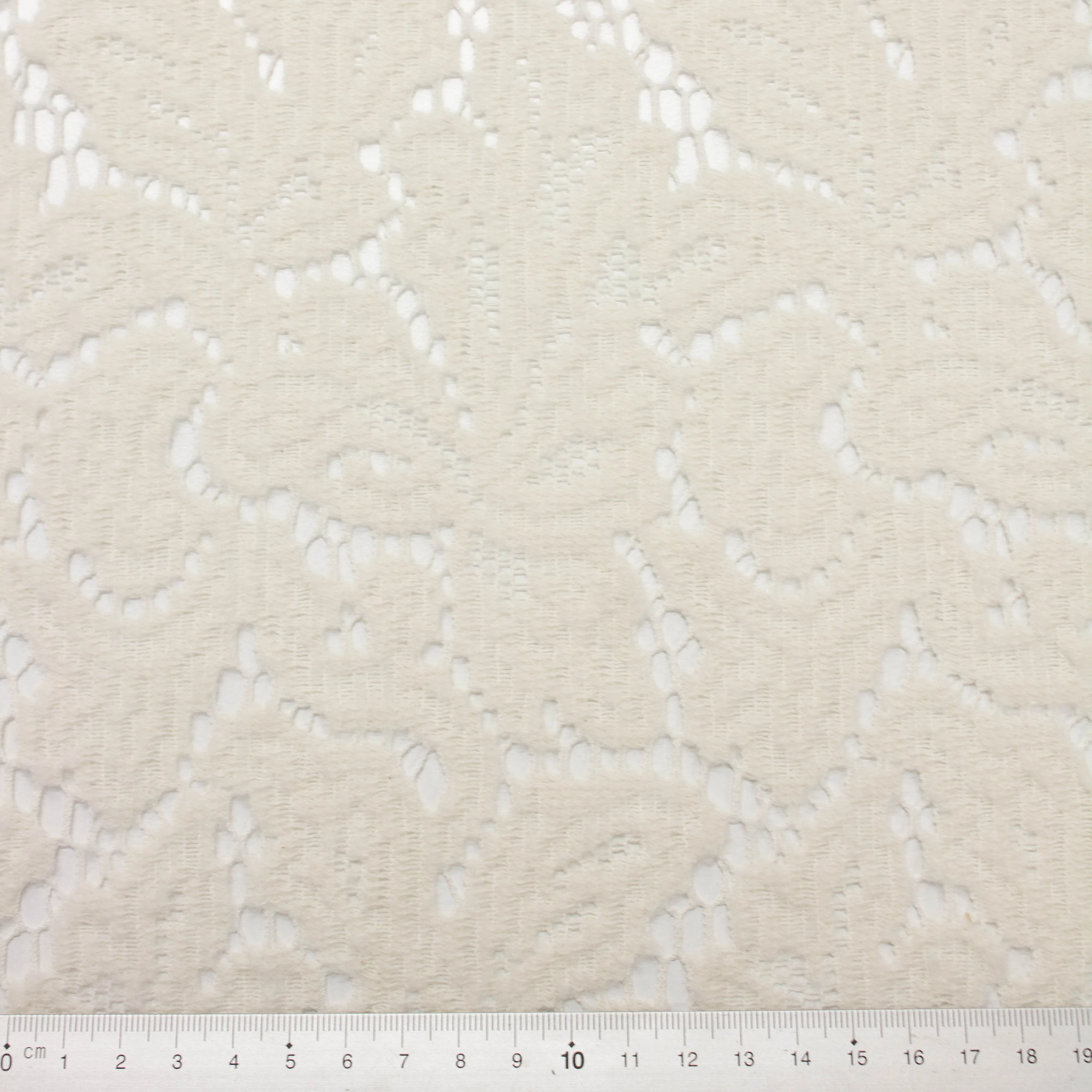 Caro Ivory Floral Flocked Lace