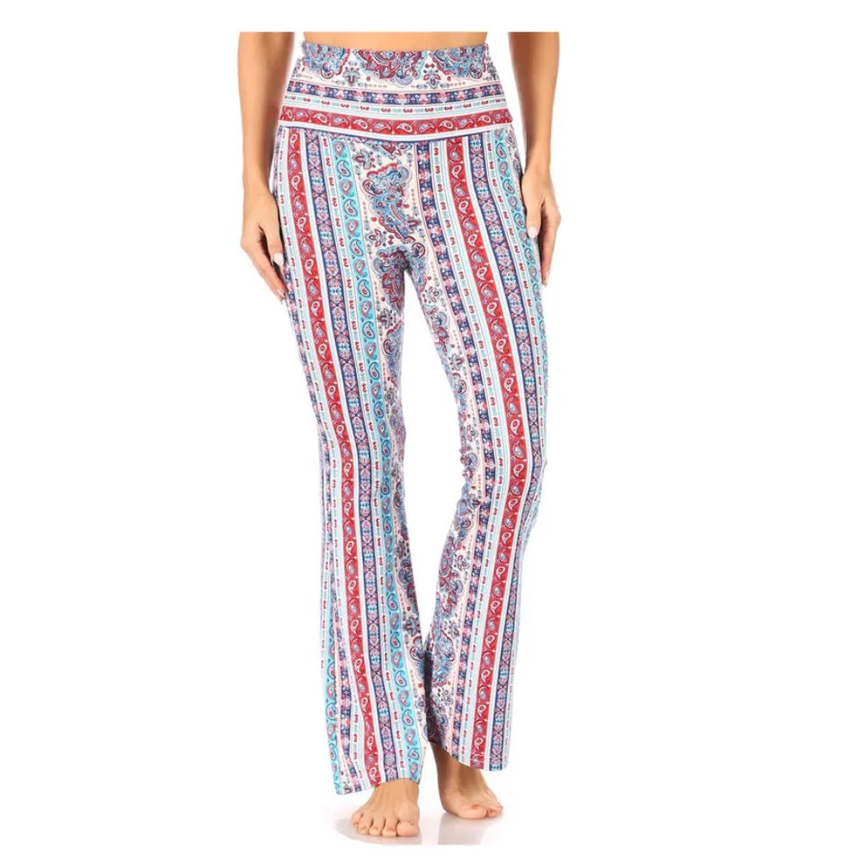 Chandly Women's Pants Flare High Waisted Casual Palazzo Bottoms