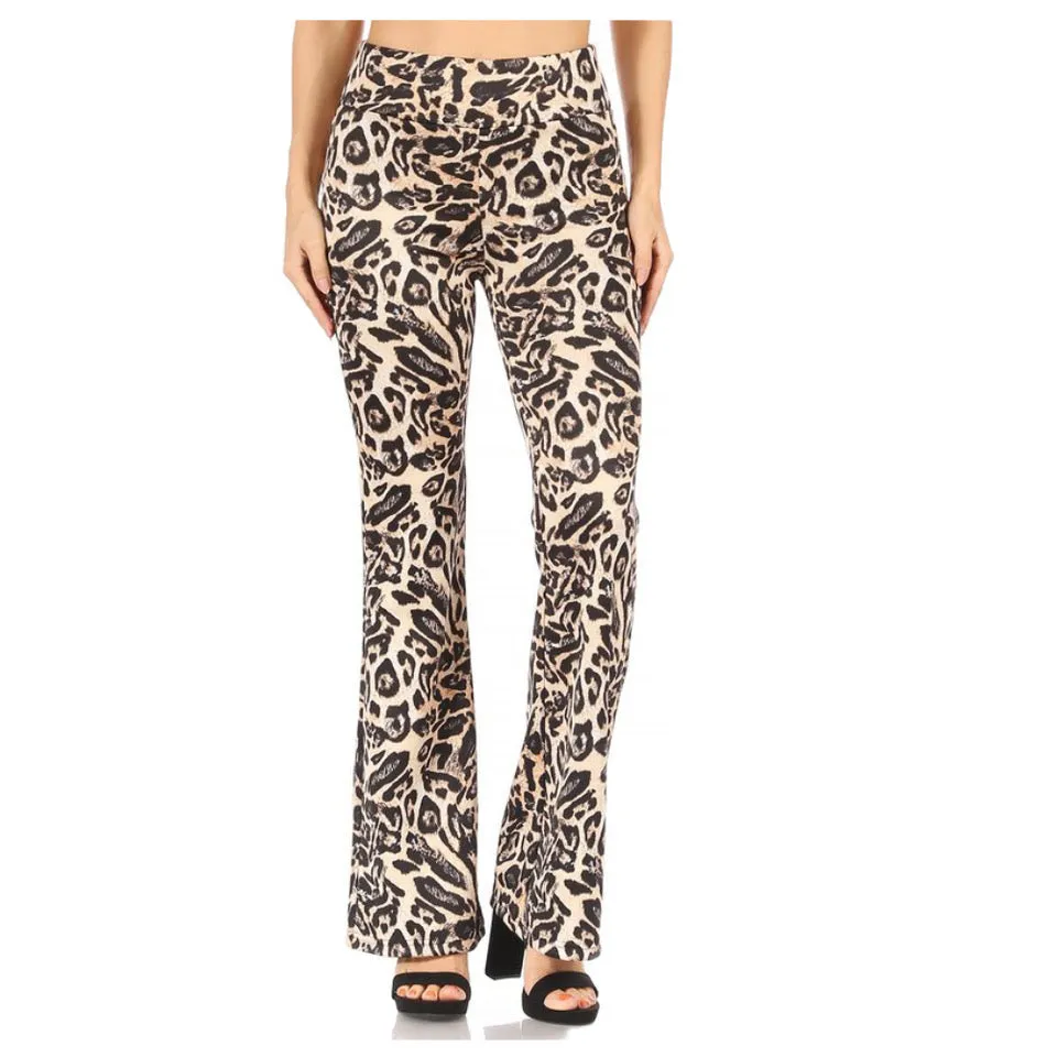 Chandly Women's Pants Flare High Waisted Casual Palazzo Bottoms