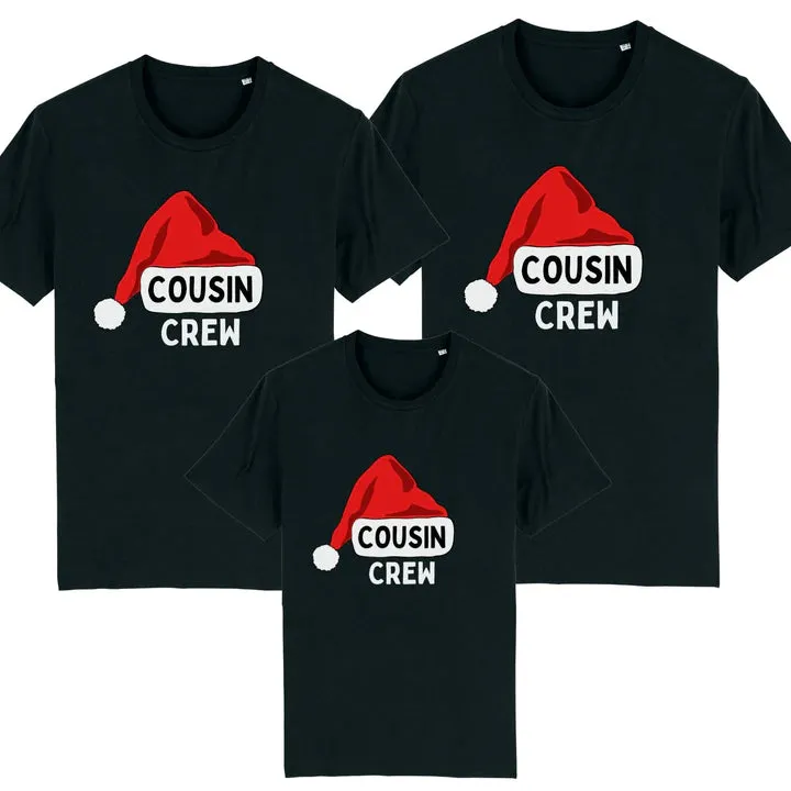 CLR   Cousin Crew Santa Matching Christmas T-Shirts & Baby Vests