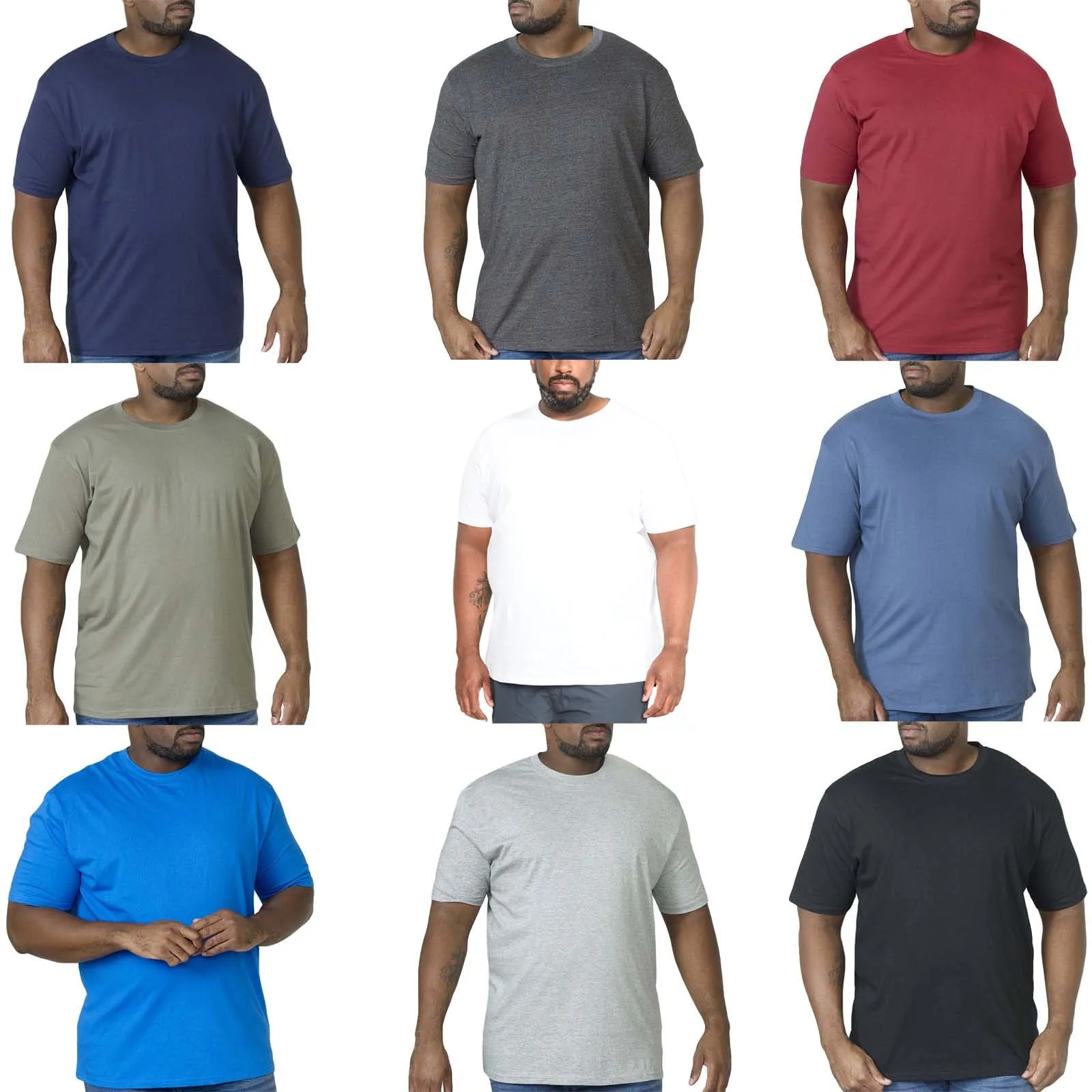 D555 Mens Flyers Big & Tall Premium Weight Combed Cotton Crew T-Shirt