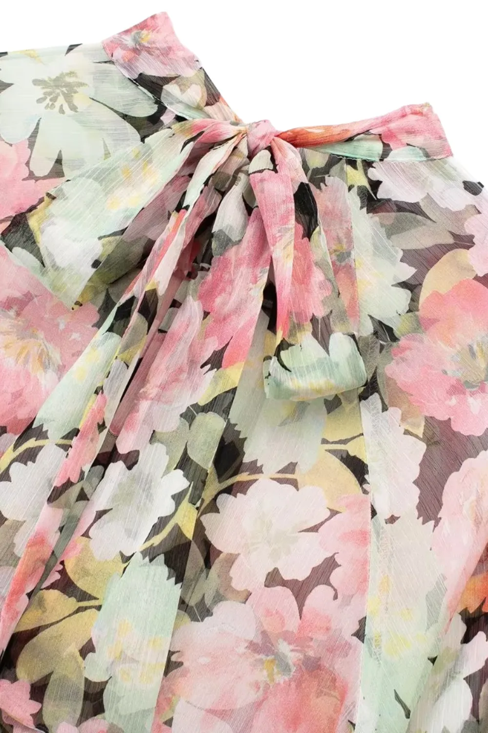 'Deborah' Floral Bow-embellished Blouse
