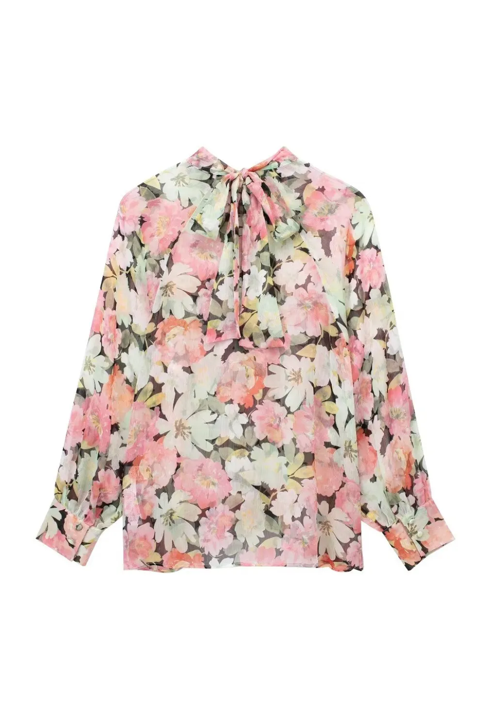 'Deborah' Floral Bow-embellished Blouse