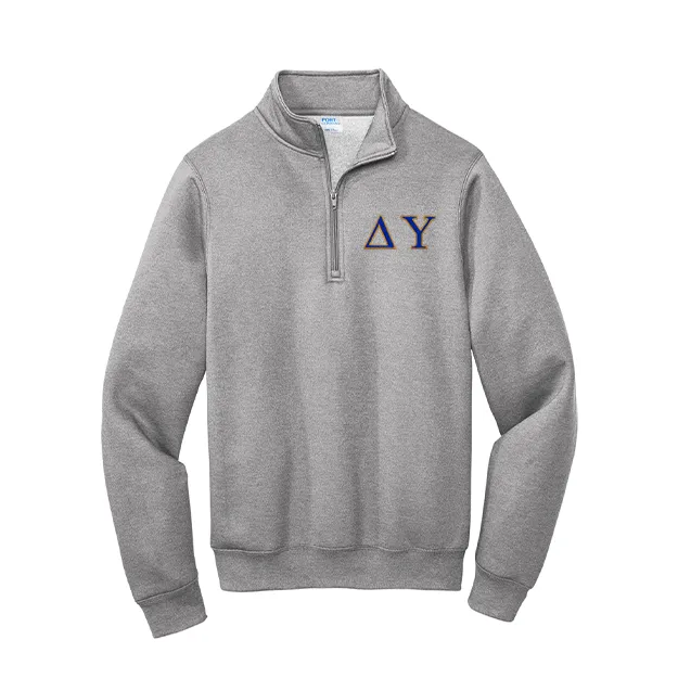 Delta Upsilon Quarter Zip Embroidered Greek Letters