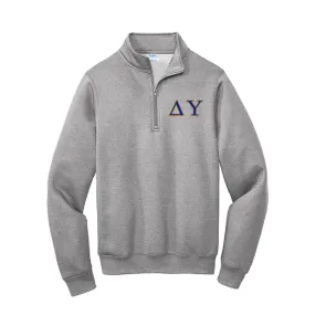 Delta Upsilon Quarter Zip Embroidered Greek Letters
