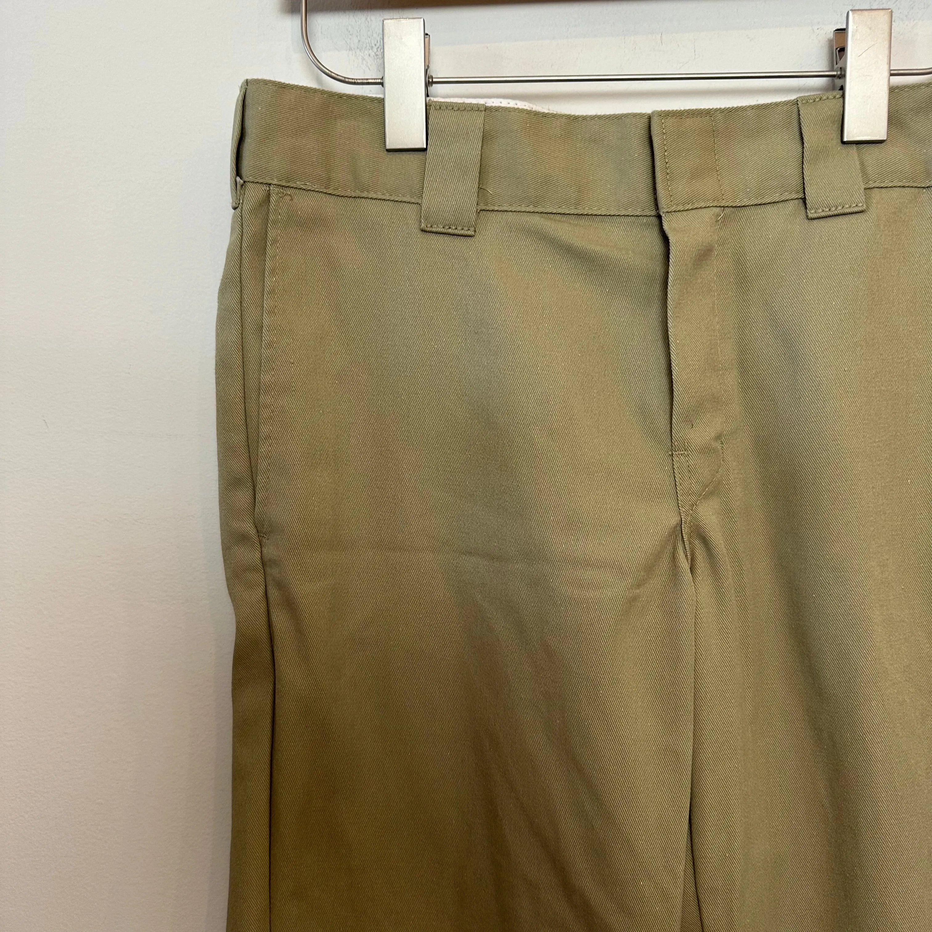 Dickies Slim Straight Fit Work Pants Khaki Utility Trousers 32 X 32