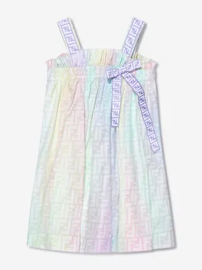 Fendi Girls Sleeveless Metaverse Dress in Multicolour