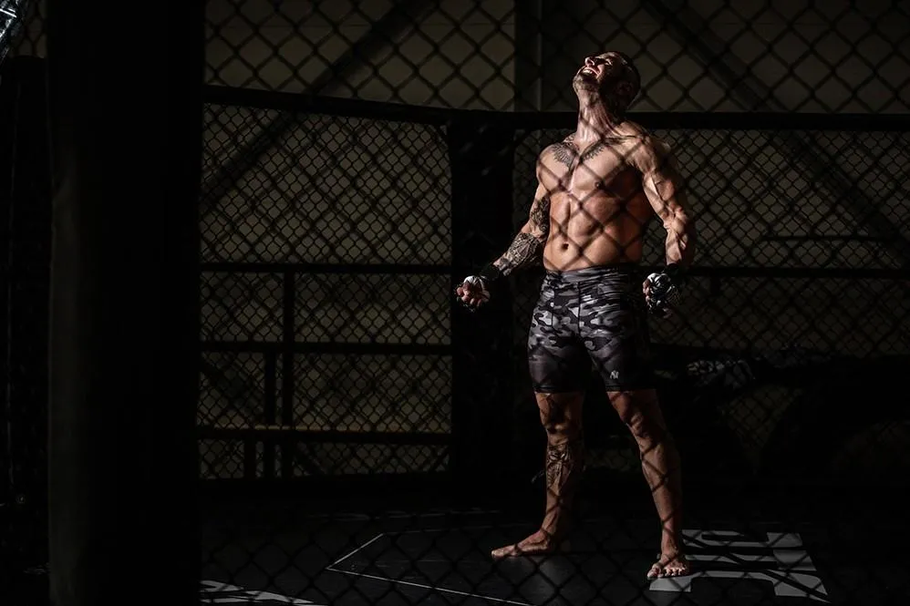 Gorilla Wear Franklin Shorts - Black-Grey Camo