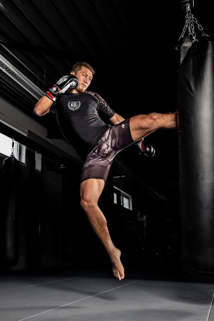 Gorilla Wear Franklin Shorts - Black-Grey Camo