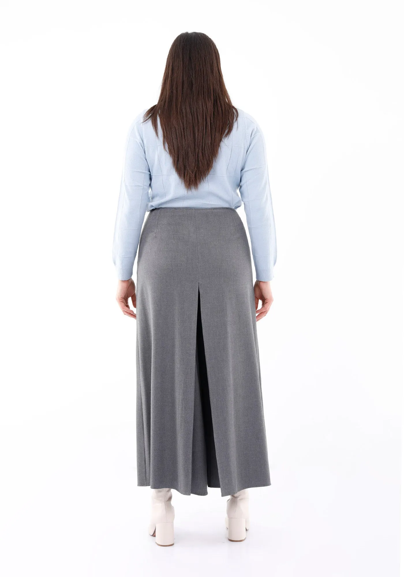 Grey High Waisted Palazzo Pants