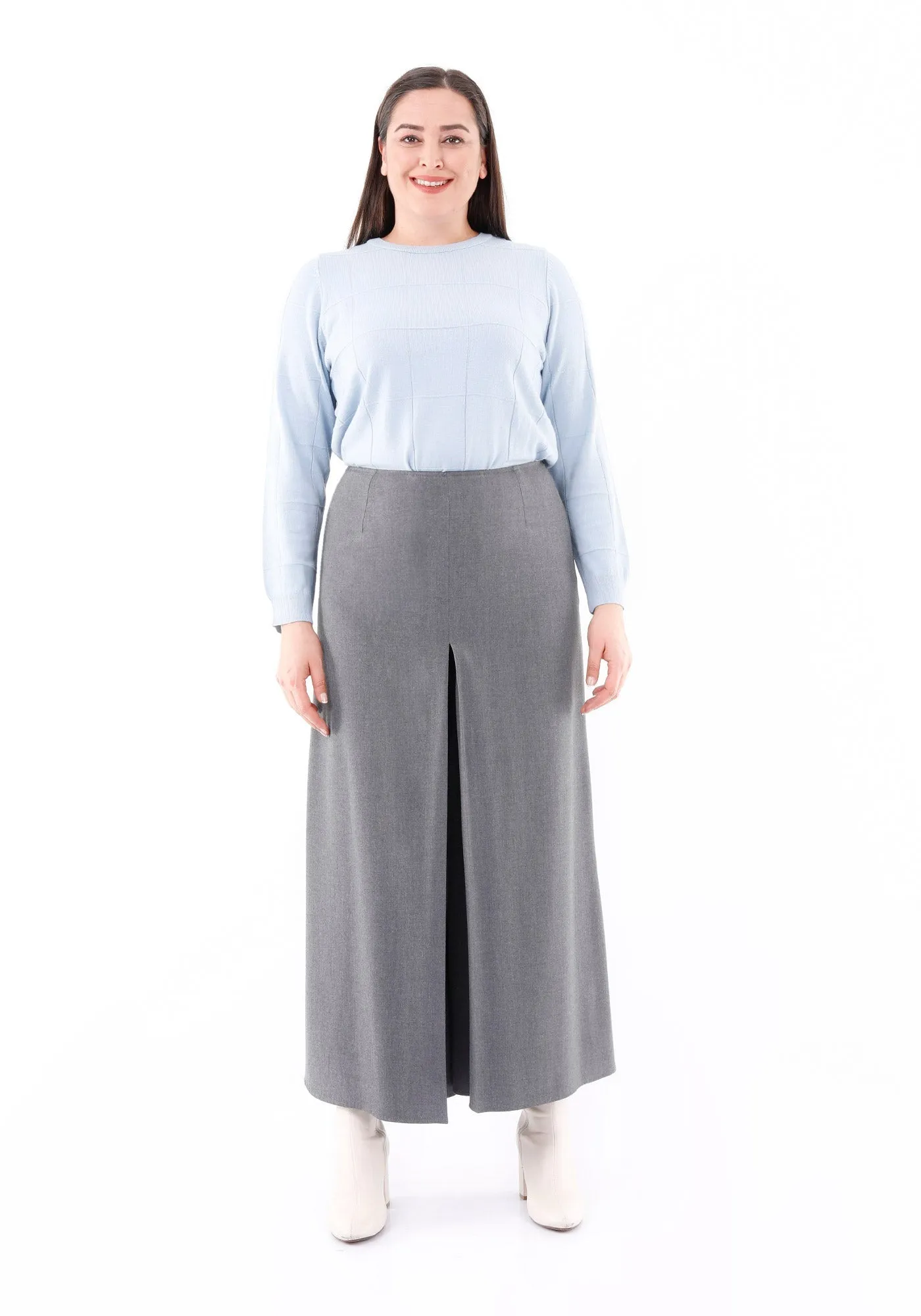 Grey High Waisted Palazzo Pants