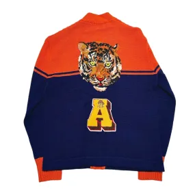 Gucci Tiger Varsity Patch Knit Cardigan Orange/Blue