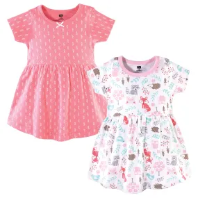 Hudson Baby Cotton Dresses, Woodland Fox