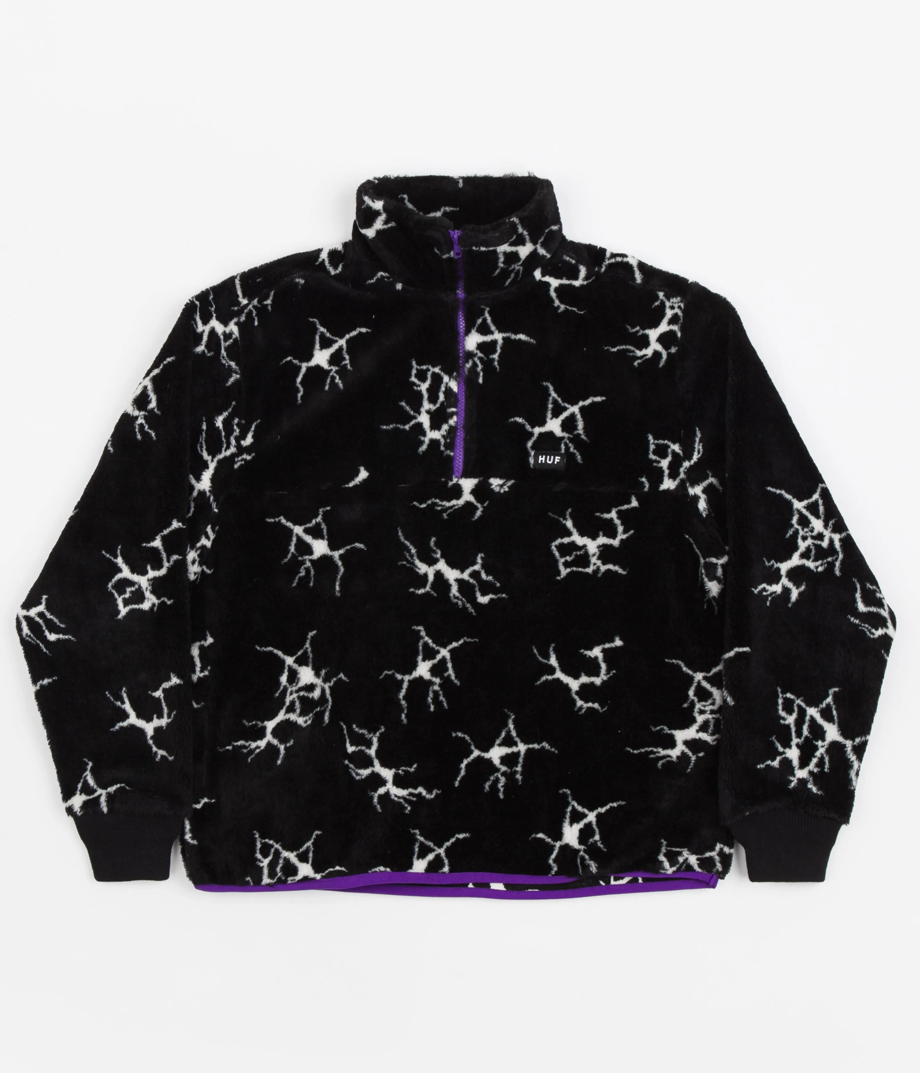 HUF Quake Sherpa 1/4 Zip Fleece - Black