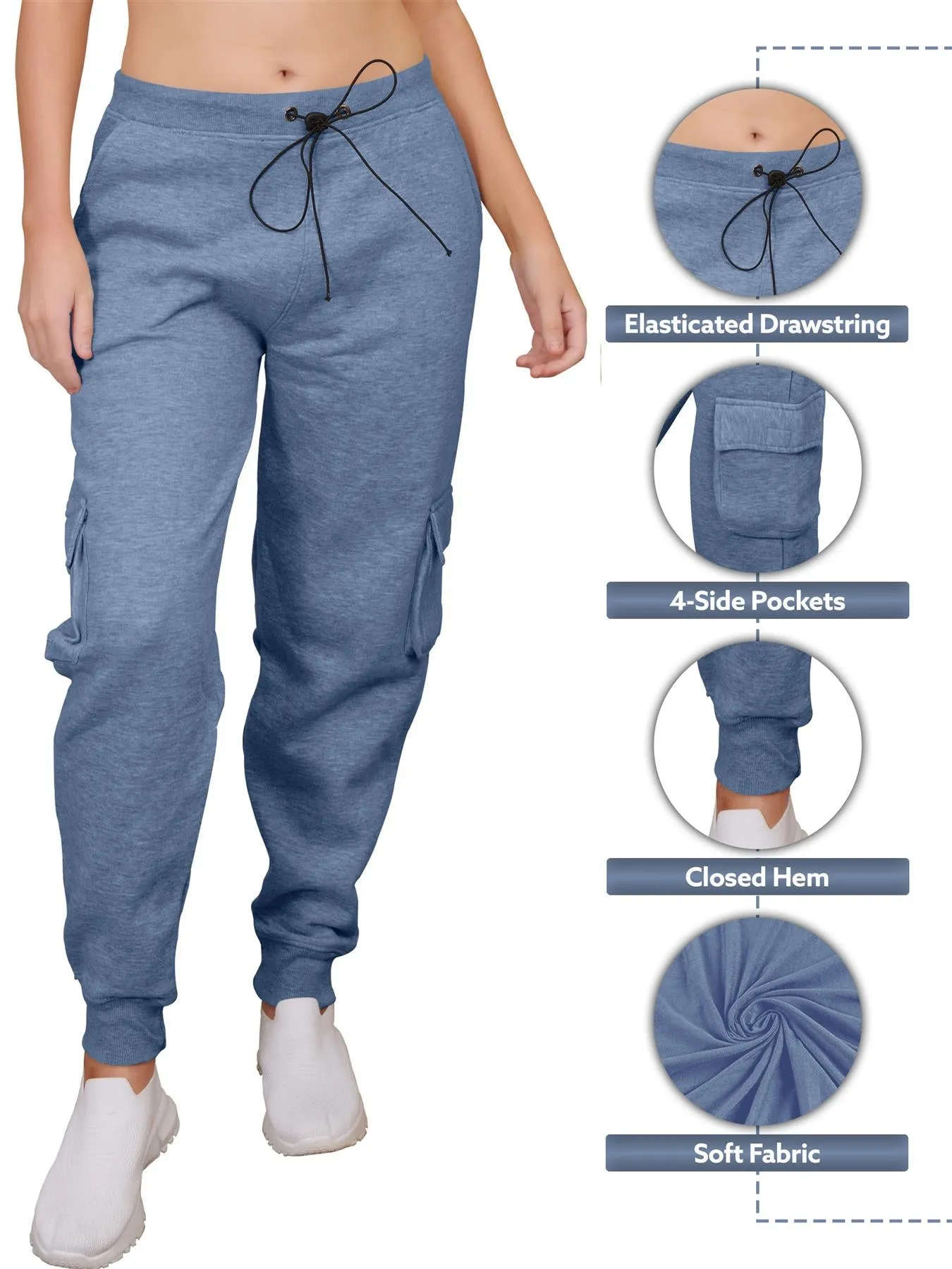 Ladies Fleece Cargo Style Trouser