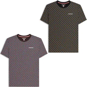 Lambretta Mens Geo Target Short Sleeve Crew Neck T-Shirt