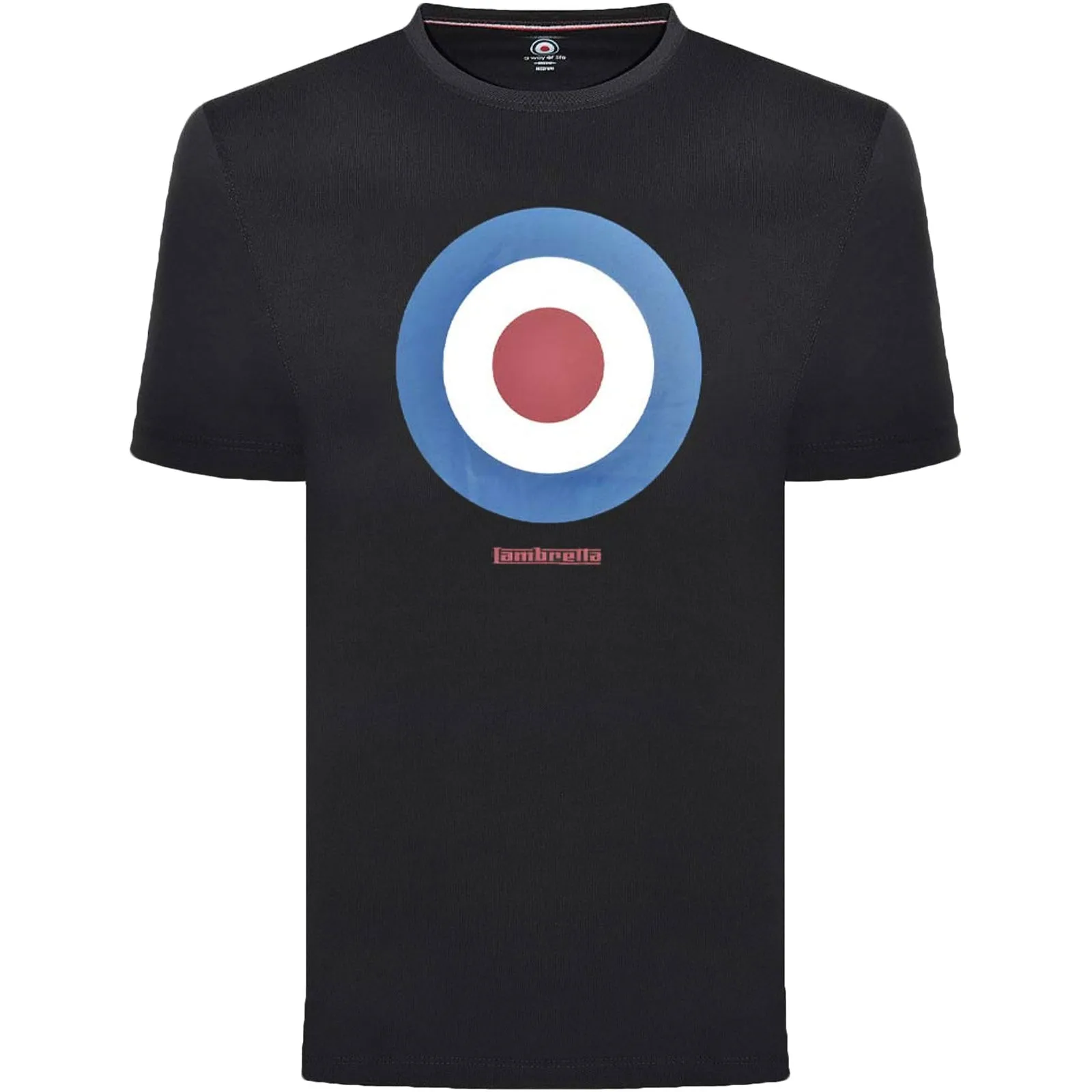 Lambretta Mens Target Retro T-Shirt - Black