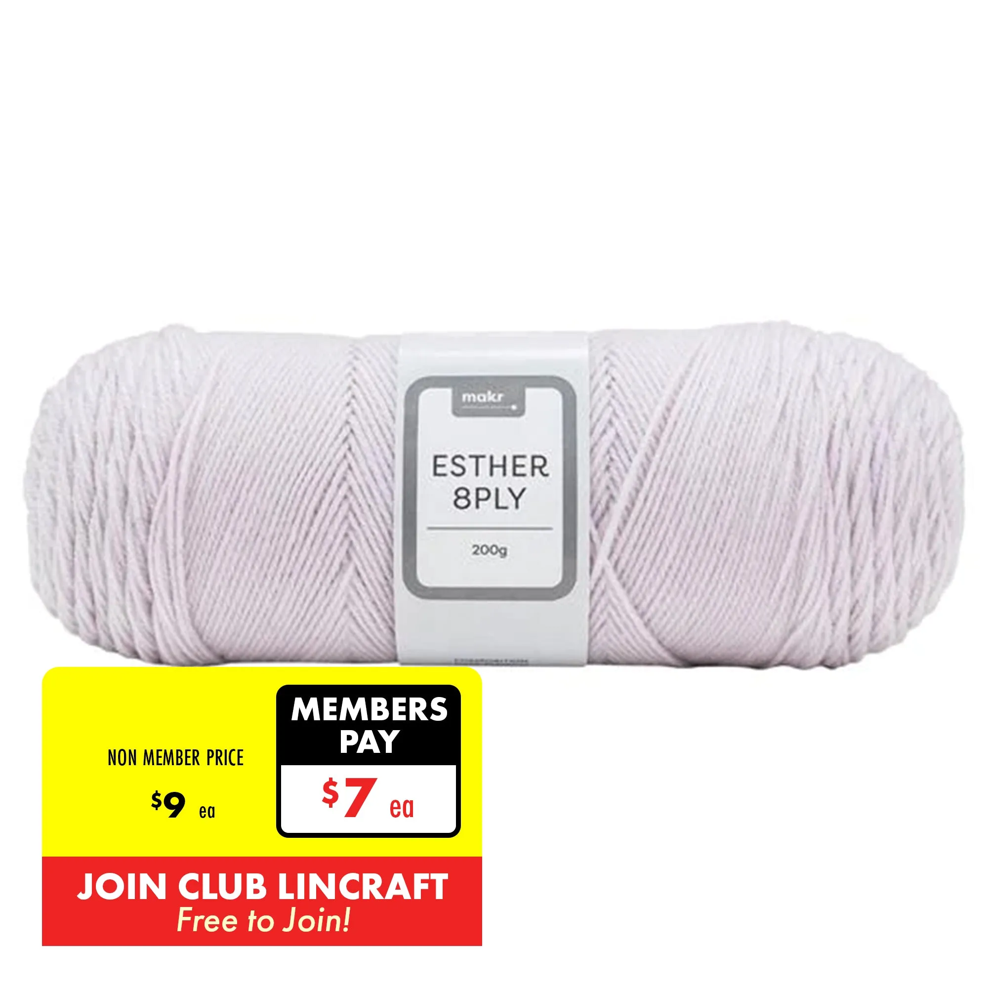 Makr Esther 8ply Crochet & Knitting Yarn, 200g Polyester Yarn