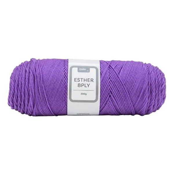 Makr Esther 8ply Crochet & Knitting Yarn, 200g Polyester Yarn