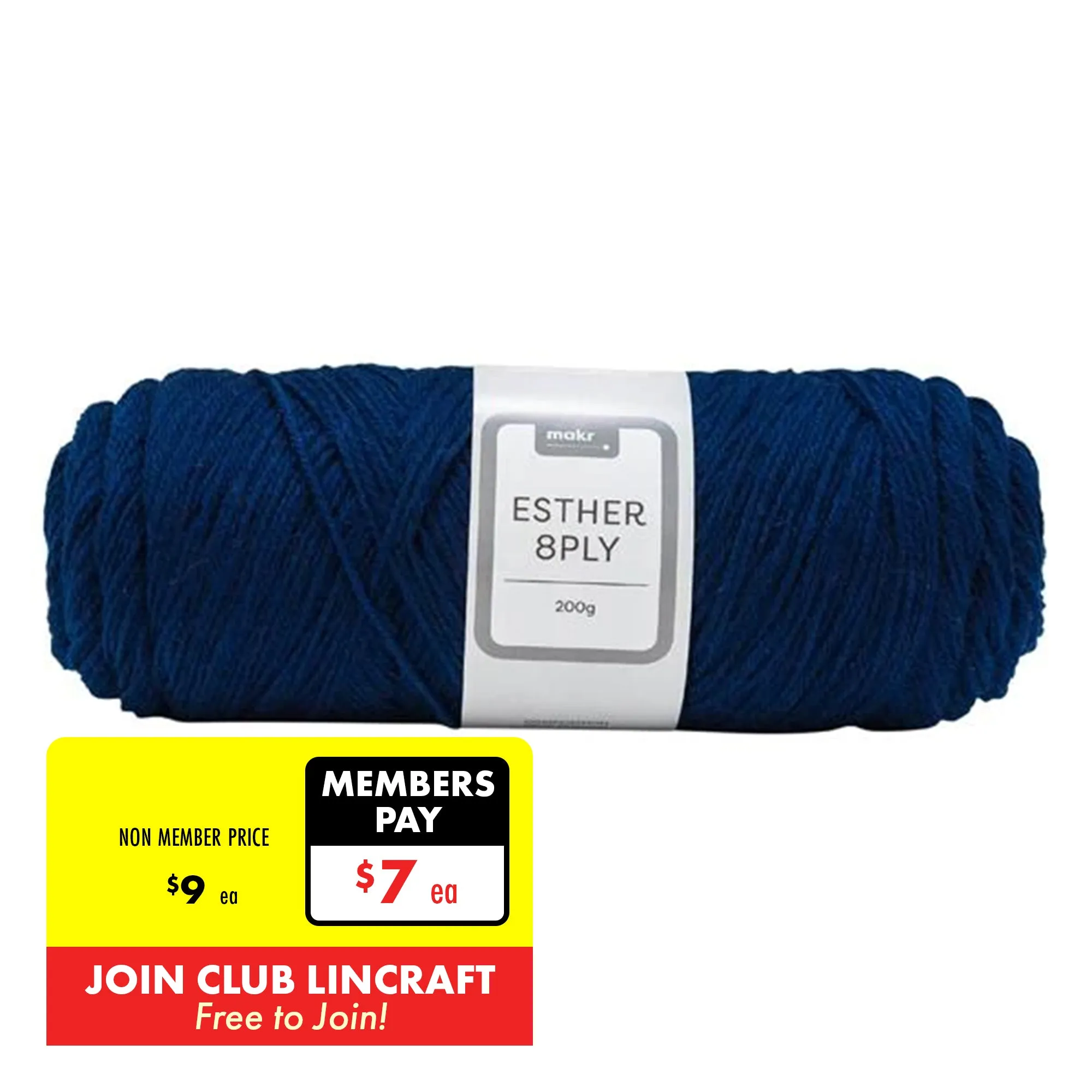 Makr Esther 8ply Crochet & Knitting Yarn, 200g Polyester Yarn