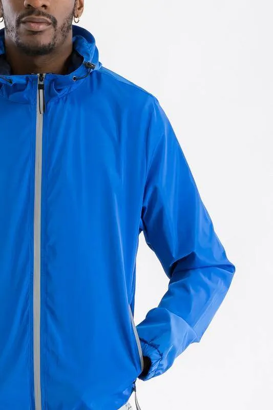 Mens Lightweight Hooded Windbreaker Jackets