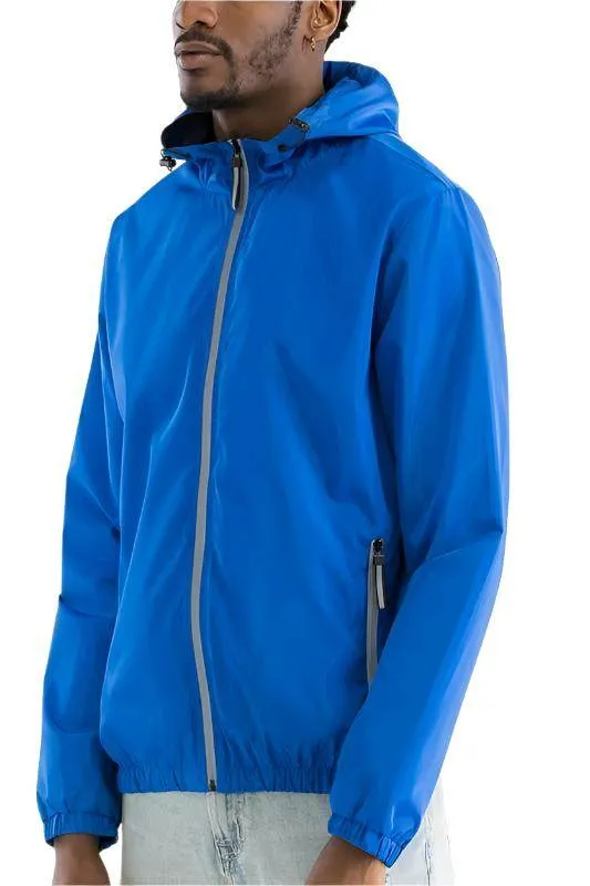 Mens Lightweight Hooded Windbreaker Jackets
