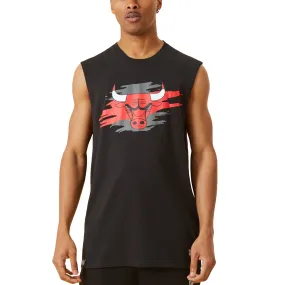 New Era Mens Chicago Bulls NBA Tear Vest - Black