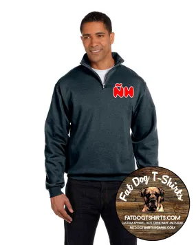 NHRHS-SPANISH CLUB FLEECE QUARTER ZIP-BLACK HEATHER