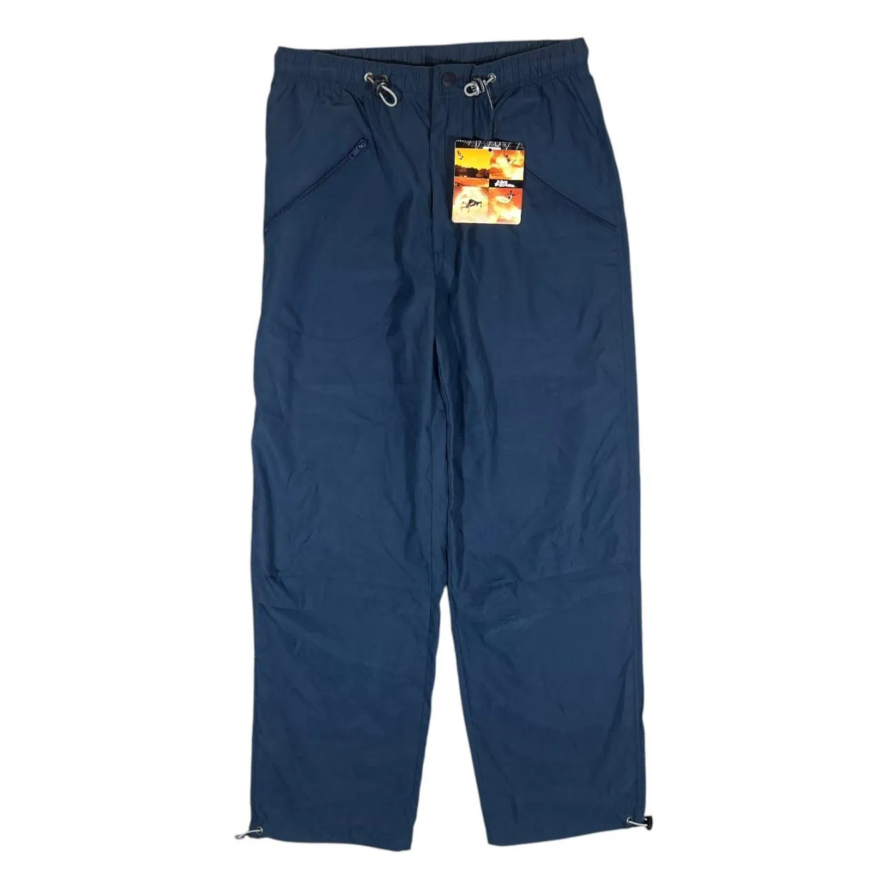 NO FEAR Classic Navy Blue Outdoor Hiking Windbreaker Utility Track Pants Trousers
