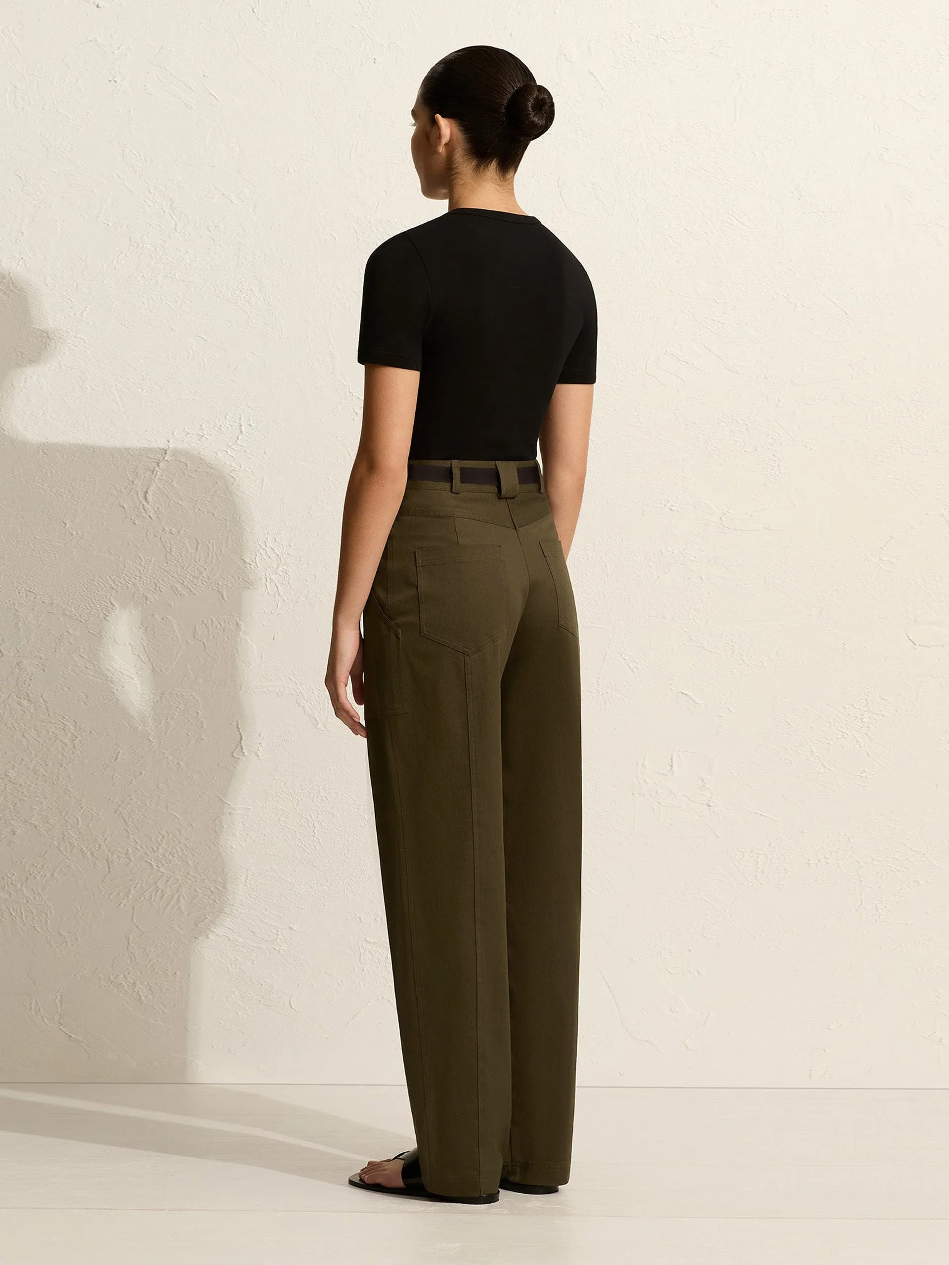 Olive utility trousers