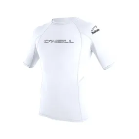 O'Neill - Basic Skins S/S Crew Rash Vest - White