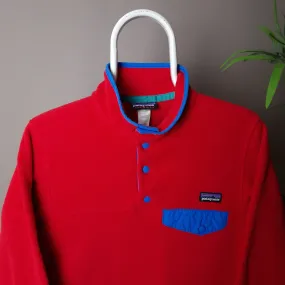 Patagonia synchilla snap t fleece in hot pink - women's XS