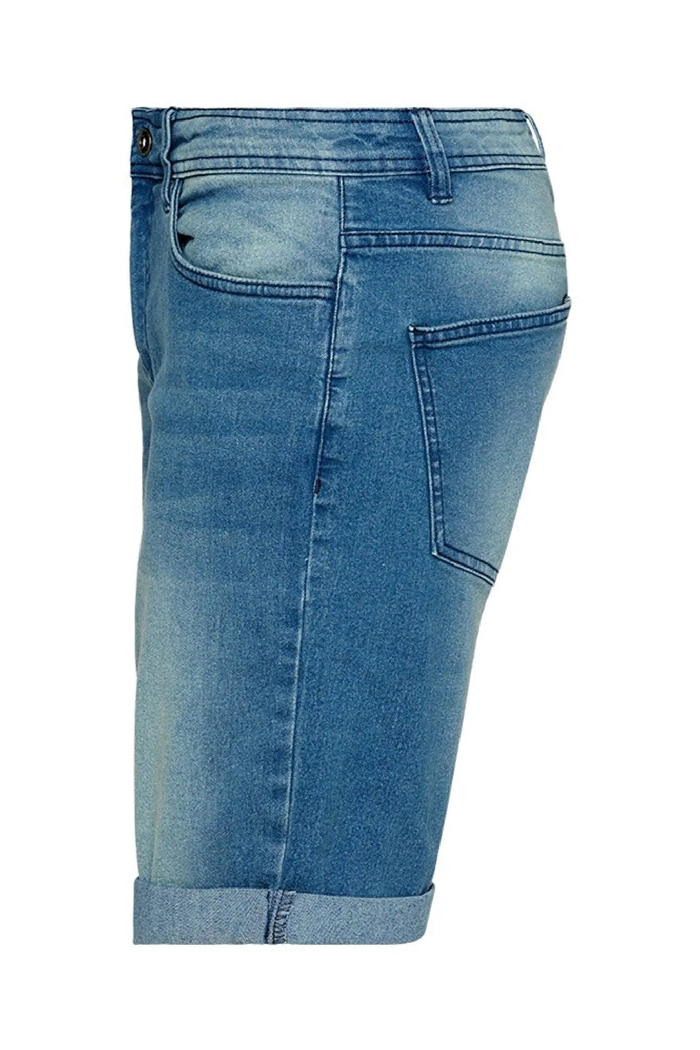 Performance Denim Shorts - Denim Blå