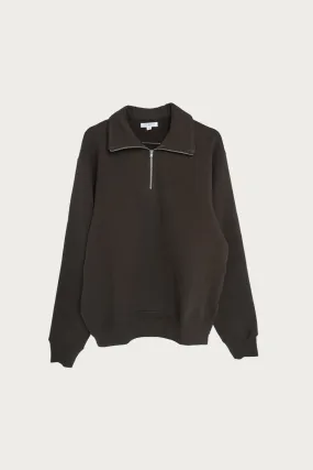 Quarter Zip Sweatshirt - Black Olive