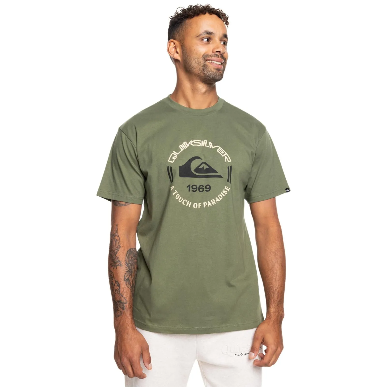 Quiksilver Mens Circle Logo Graphic T-Shirt