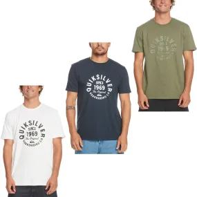 Quiksilver Mens Circle Script Short Sleeve Cotton T-Shirt