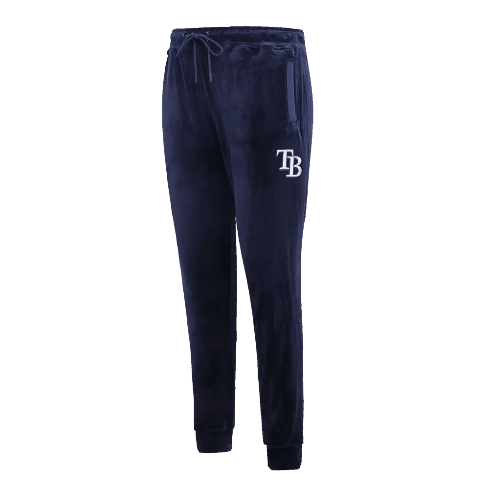 Rays Women's Pro Standard Navy Velour Jogger Pants