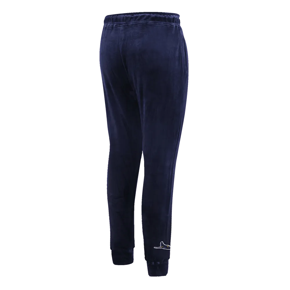 Rays Women's Pro Standard Navy Velour Jogger Pants