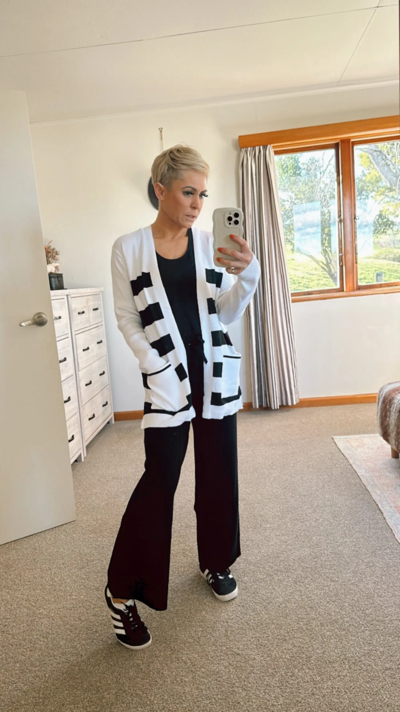 Refuge lightweight stripe knit cardigan