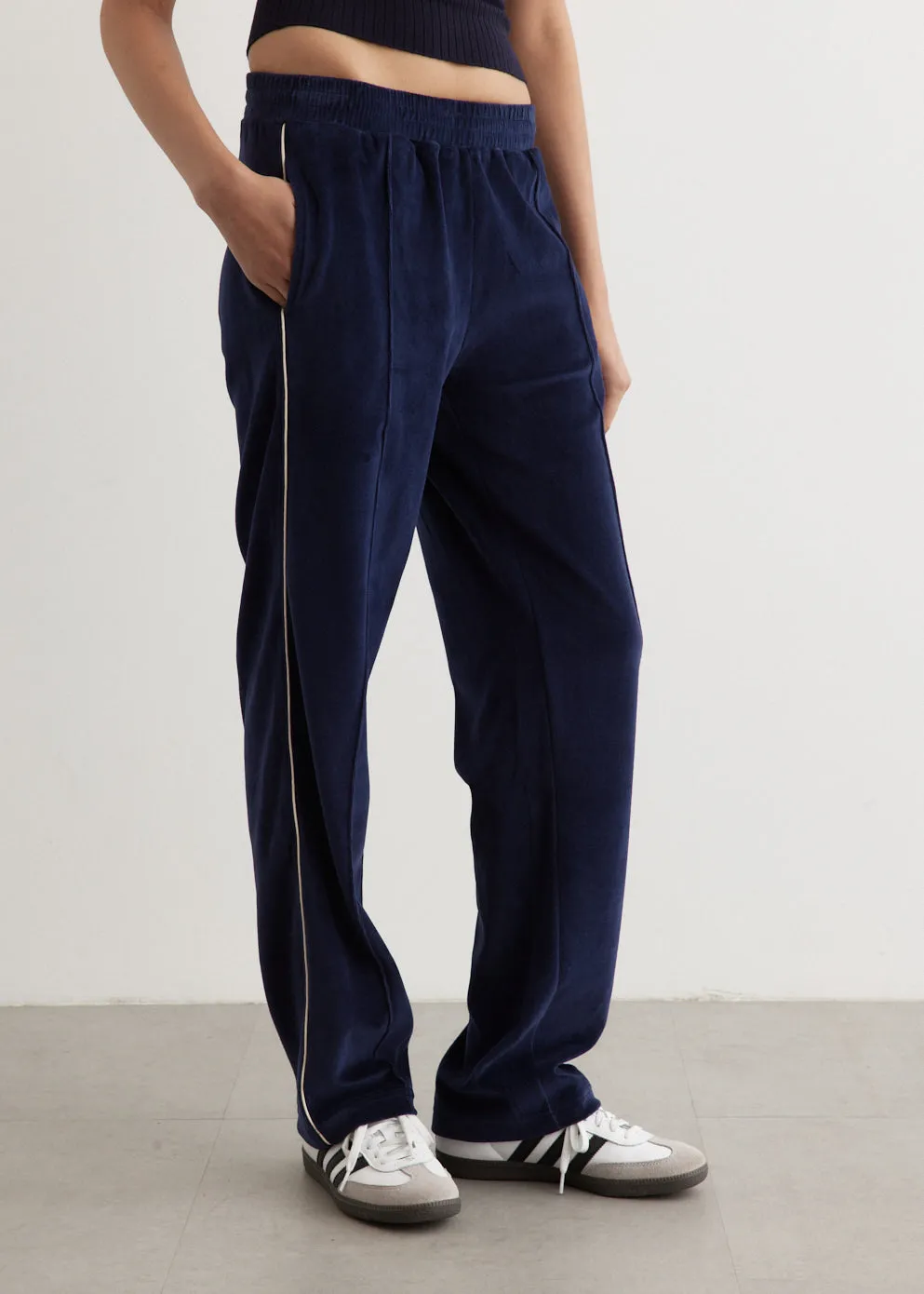 Script Velour Track Pants