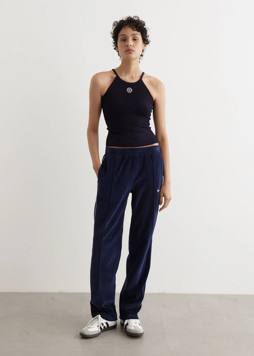 Script Velour Track Pants