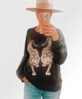 Simon Pullover Dancing Tiger Graphic
