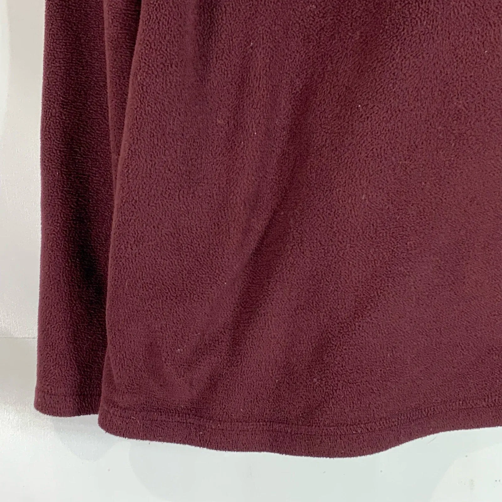 THE NORTH FACE Men's Burgundy Polortec Classic Fleece Quarter-Zip Sweater SZ XL